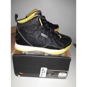 AND1 mens Size 6 black yellow purple Basketball High top Sneakers Show Out #00r